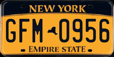 NY license plate GFM0956