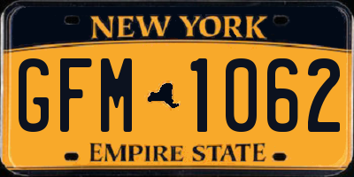 NY license plate GFM1062