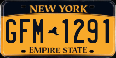 NY license plate GFM1291