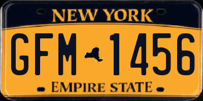 NY license plate GFM1456