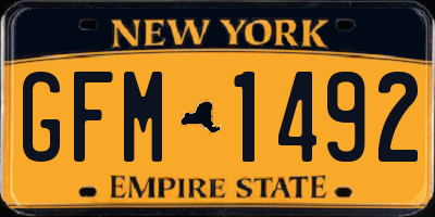 NY license plate GFM1492