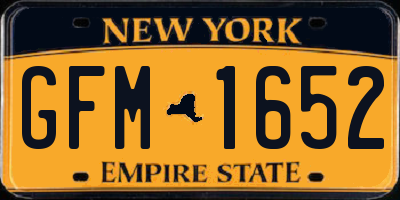 NY license plate GFM1652