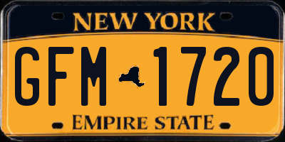 NY license plate GFM1720