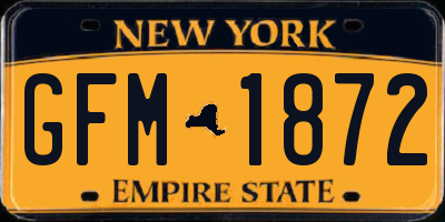 NY license plate GFM1872