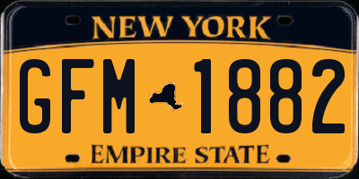 NY license plate GFM1882