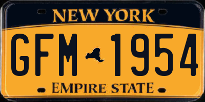 NY license plate GFM1954