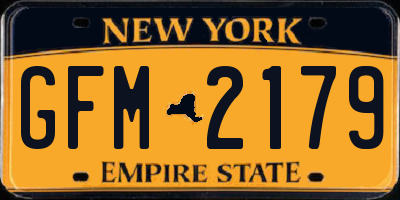NY license plate GFM2179