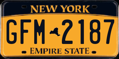 NY license plate GFM2187