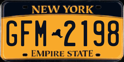 NY license plate GFM2198