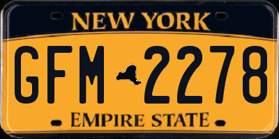 NY license plate GFM2278