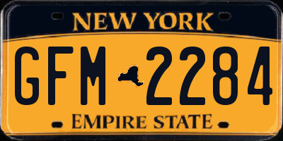 NY license plate GFM2284
