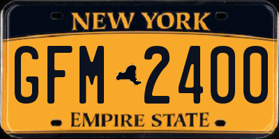 NY license plate GFM2400