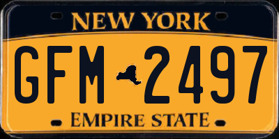 NY license plate GFM2497