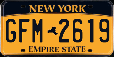 NY license plate GFM2619