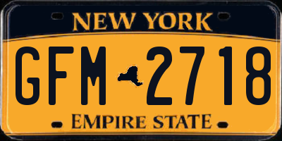 NY license plate GFM2718