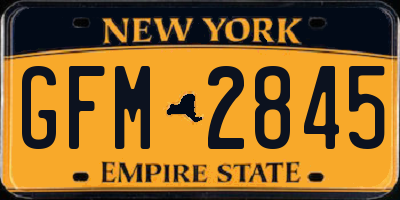 NY license plate GFM2845