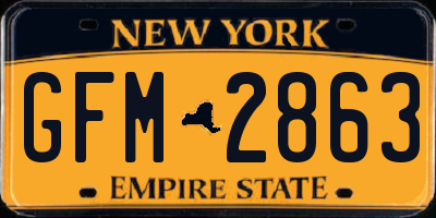 NY license plate GFM2863