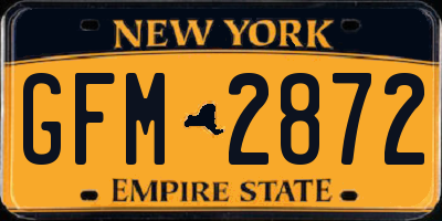 NY license plate GFM2872
