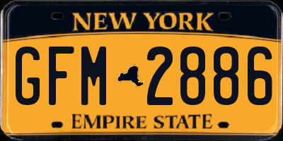 NY license plate GFM2886