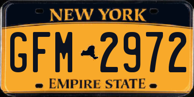 NY license plate GFM2972