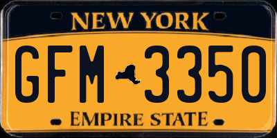 NY license plate GFM3350