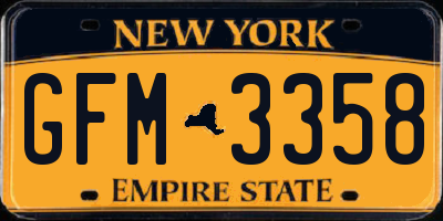 NY license plate GFM3358