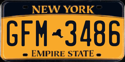 NY license plate GFM3486