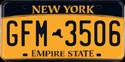 NY license plate GFM3506