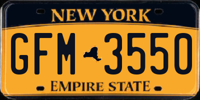 NY license plate GFM3550