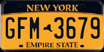 NY license plate GFM3679