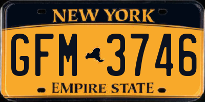 NY license plate GFM3746