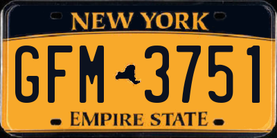 NY license plate GFM3751