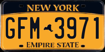NY license plate GFM3971