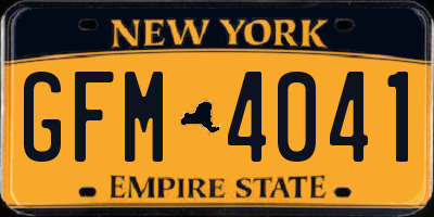 NY license plate GFM4041