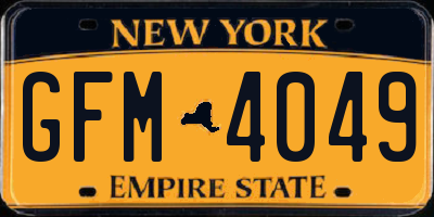 NY license plate GFM4049