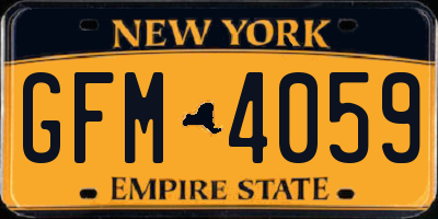 NY license plate GFM4059