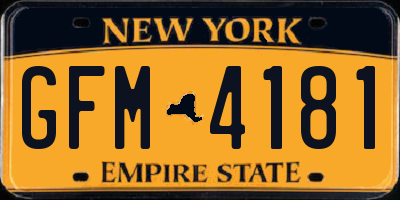 NY license plate GFM4181