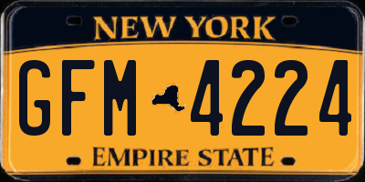 NY license plate GFM4224