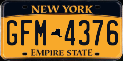 NY license plate GFM4376