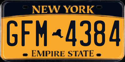 NY license plate GFM4384