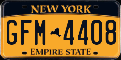 NY license plate GFM4408
