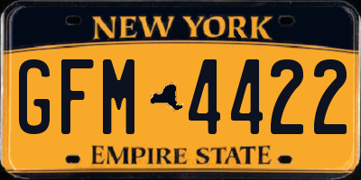 NY license plate GFM4422