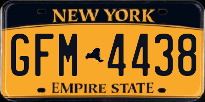 NY license plate GFM4438