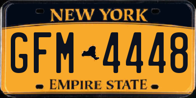 NY license plate GFM4448