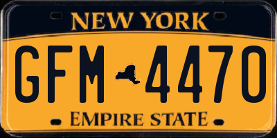 NY license plate GFM4470