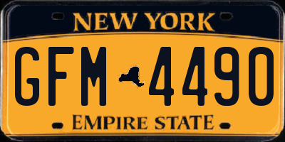 NY license plate GFM4490