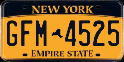 NY license plate GFM4525