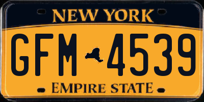 NY license plate GFM4539