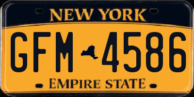 NY license plate GFM4586