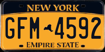 NY license plate GFM4592